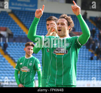 Rugby-Park, Kilmarnock, Schottland. 19. März 2016. Scottish Premier League. Kilmarnock gegen Celtic. Erik Sviatchenkos Credit: Aktion Plus Sport/Alamy Live-Nachrichten Stockfoto