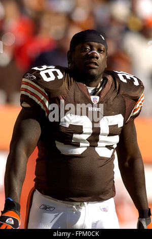 Cleveland, Ohio, USA. 20. November 2005. Cleveland Browns voll zurück Corey McIntyre während der Browns Spiel gegen die Miami Dolphins in Cleveland Browns Stadium am 20. November 2005 in Cleveland, Ohio. Zuma Press/Scott A. Miller © Scott A. Miller/ZUMA Draht/Alamy Live-Nachrichten Stockfoto