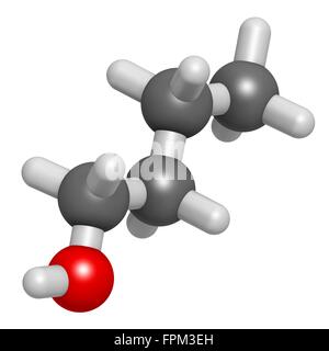 NButanol (1Butanol) Molekül als Aromastoff verwendet und als