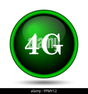 4G-Symbol. Internet-Button auf weißem Hintergrund. Stockfoto