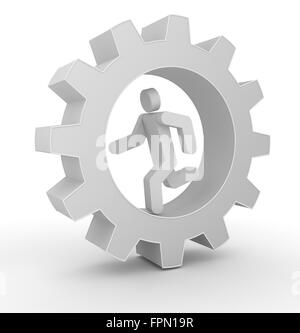 Leute im Gang, ist dies ein Computer generierten und 3d gerenderten Bild. Stockfoto