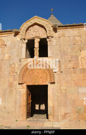 Kloster Noravank, Portal der Surb Karapet Kirche (St. Johannes der Täufer), Armenien Stockfoto