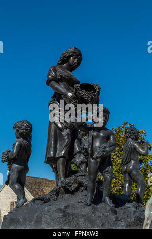 Der Brunnen an Meursault, Burgund, Côte d oder, Frankreich Stockfoto