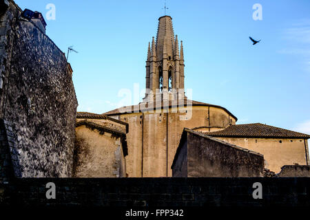 Kirche Sant Feliu in Girona, Katalonien, Spanien Stockfoto