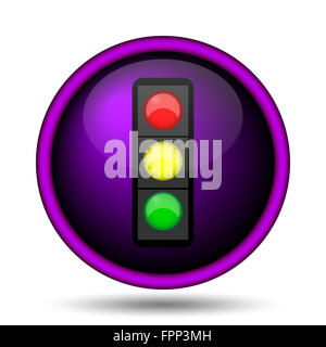 Ampel-Symbol. Internet-Button auf weißem Hintergrund. Stockfoto