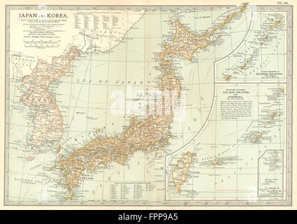 JAPAN-KOREA: Sino-japanischen Krieg 1894 Shimonoseki 1863/4 Kämpfe/Termine, 1903 Karte Stockfoto