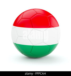 Fußball-Fußball-Ball mit Ungarn Flagge Stockfoto