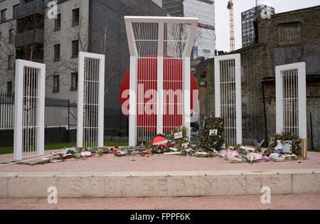 Nachbildung der Shaheed Minar Dhaka im Alta Ali Park in Whitechapel, London Stockfoto