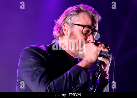 BARCELONA - 30 Mai: The National (US-amerikanische Indie-Rock-Band) im Konzert beim Festival Heineken Primavera Sound 2014 (PS14). Stockfoto