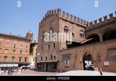 König Enzo Palast. Bologna. Emilia-Romagna. Italien in Bologna, Italien, am 4. Juni 2015 Stockfoto