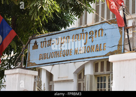 Nationalbibliothek Vientiane Stockfoto