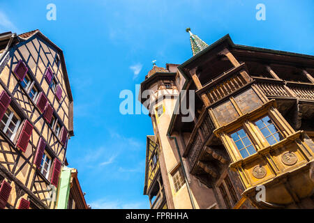 Mittelalterliches Haus Maison Pfister in Colmar, Elsass, Haut Rhin, Frankreich Stockfoto