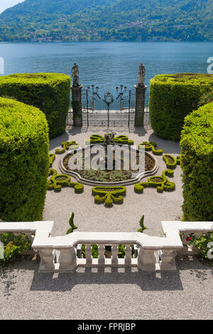 Botanischer Garten der Villa Carlotta Tremezzo, Comer See, Lombardei, Italien Stockfoto