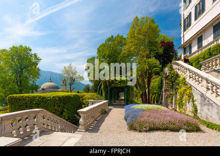 Botanischer Garten der Villa Carlotta Tremezzo, Comer See, Lombardei, Italien Stockfoto