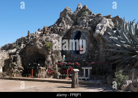 Unsere Liebe Frau von Lourdes-Grotte in Rio Grande City, Texas. Stockfoto