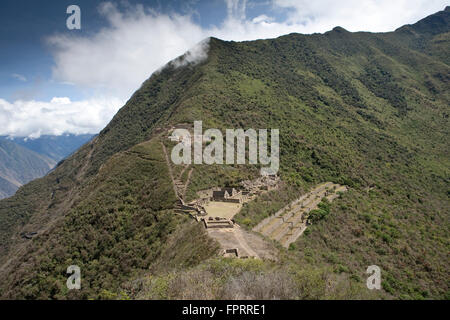 Geographie/Reisen, Amerika, Südamerika, Peru, Apurimac, Inca Stadt von Choquequirao; Inca-Denkmal, errichtet von Topa Inca Stockfoto