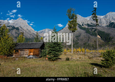 Deerlodge Cabin, ersten Aufsichtsrat Hütte von 1904, Yoho-Nationalpark, Provinz British Columbia, Kanada Stockfoto