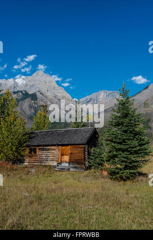 Deerlodge Cabin, ersten Aufsichtsrat Hütte von 1904, Yoho-Nationalpark, Provinz British Columbia, Kanada Stockfoto