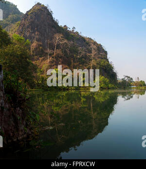 Wat Tham Khao Reservoir Stockfoto