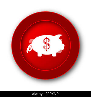 Sparen Sie Geld-Symbol. Internet-Button auf weißem Hintergrund. Stockfoto