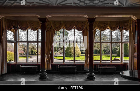 Blick von der Stube des Hauses in Bletchley Park, England. Stockfoto