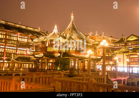 Chinesische traditionelle Yu-Garten in Shanghai Stockfoto