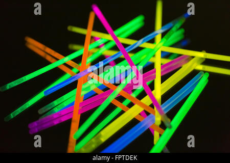 farbiges Licht fluoreszierenden neon Stockfoto