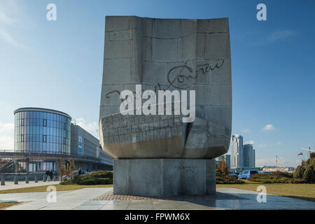 Joseph Conrad Korzeniowski Denkmal in Gdynia, Polen. Stockfoto