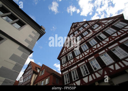 Altes Fachwerkhaus in Tübingen, Deutschland am 21. Oktober 2014. Stockfoto