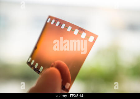 Ein Ausschnitt aus der 35mm-Farbfilm. Stockfoto