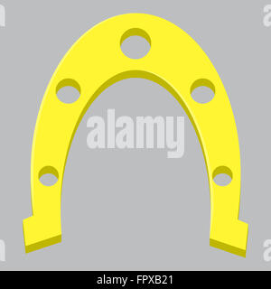 Goldene Hufeisen isoliert. Hufeisen Sie Glück Symbol, Vektor, Erfolg Glück, Glück Talisman. Vektor abstrakte flaches Design illustratio Stockfoto