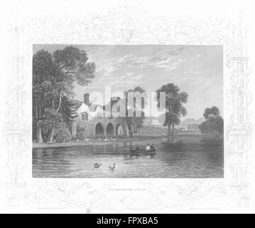 Böcke: Medmenham Abbey: Tombleson, antiken print 1830 Stockfoto