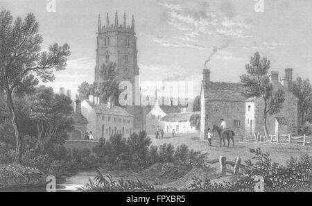 WALES: Northop, Flintshire: Gastineau, antiken print 1831 Stockfoto