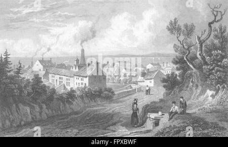 WALES: Flint: Gastineau, antiken print 1831 Stockfoto