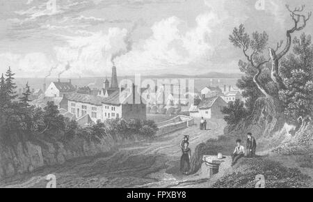 WALES: Flint: Gastineau, antiken print 1831 Stockfoto