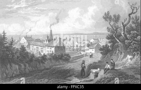 WALES: Flint: Gastineau, antiken print 1831 Stockfoto