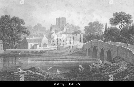 WALES: St Asaph, Flintshire: Gastineau, antiken print 1831 Stockfoto