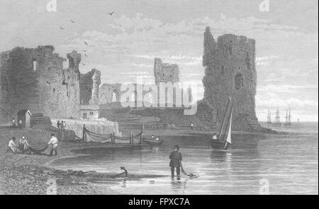 WALES: Flint Castle: Gastineau, antiken print 1831 Stockfoto