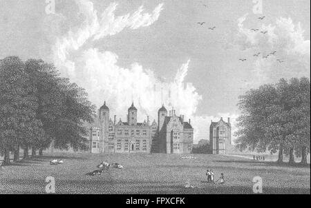 WARCS: Aston Hall, Warwickshire: Westall, antiken print 1830 Stockfoto