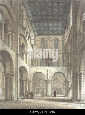 HANTS: Winchester Kathedrale nördlichen Querschiff, antiken print 1836 Stockfoto