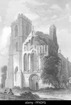 WALES: Llandaff Kathedrale, antiken print 1836 Stockfoto