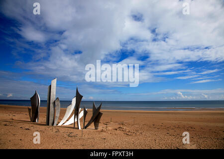 Omaha Beach, Normandie, Frankreich Stockfoto