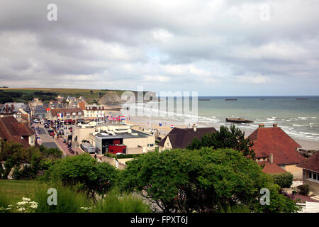 Arromanche, Normandie, Frankreich Stockfoto