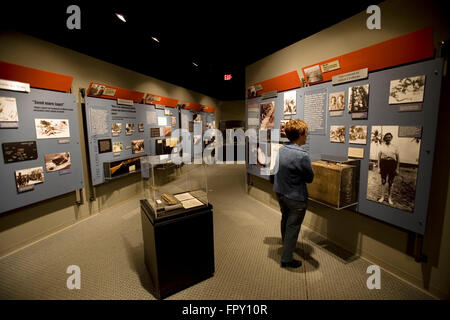 Die 20.000-Square-Foot National Museum des pazifischen Krieges George Bush Galerie verfügt über eine hervorragende Zeit-Linie-Ausstellung. Stockfoto