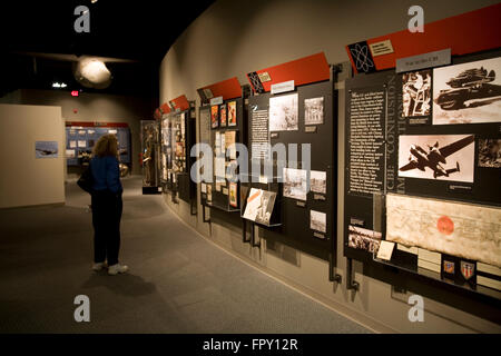 Die 20.000-Square-Foot National Museum des pazifischen Krieges George Bush Galerie verfügt über eine hervorragende Zeit-Linie-Ausstellung. Stockfoto