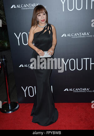 LOS ANGELES, CA - 17. November 2015: Opernsängerin Sumi Jo an der Los Angeles premiere ihres Films "Jugend" bei der Directors Guild of America. Stockfoto