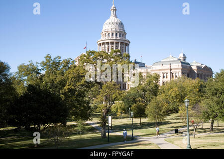 Aus rotem Granit und Kalkstein gebaut und fertig gestellt im Jahr 1888, war Texas Capitol das siebtgrößte Gebäude zur Zeit. Stockfoto