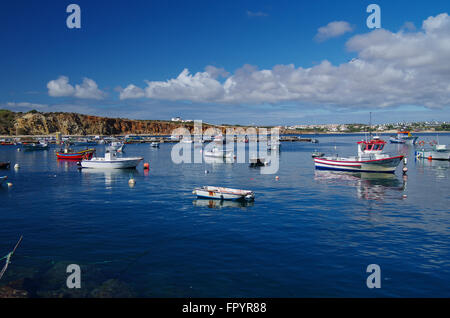 Sagres Hafen und Fischerboote, Sagres, ALgarve, Portugal Stockfoto