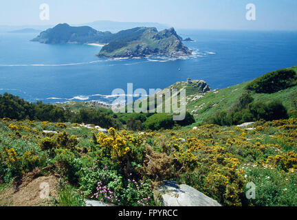 Cíes-Inseln. Atlantic Islands National Park, Pontevedra Provinz, Galizien, Spanien. Stockfoto