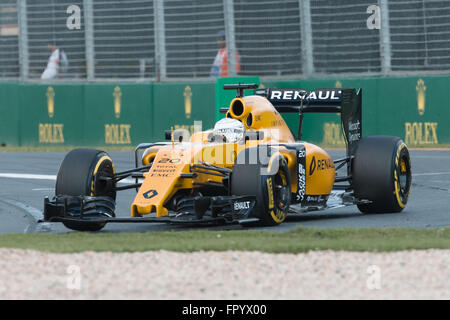 Albert Park, Melbourne, Australien. 20. März 2016. Kevin Magnussen (DEN) #20 vom Renault Sport F1-Team am Drehen eines der 2016 Australian Formula One Grand Prix im Albert Park in Melbourne, Australien. Sydney Low/Cal Sport Media/Alamy Live-Nachrichten Stockfoto